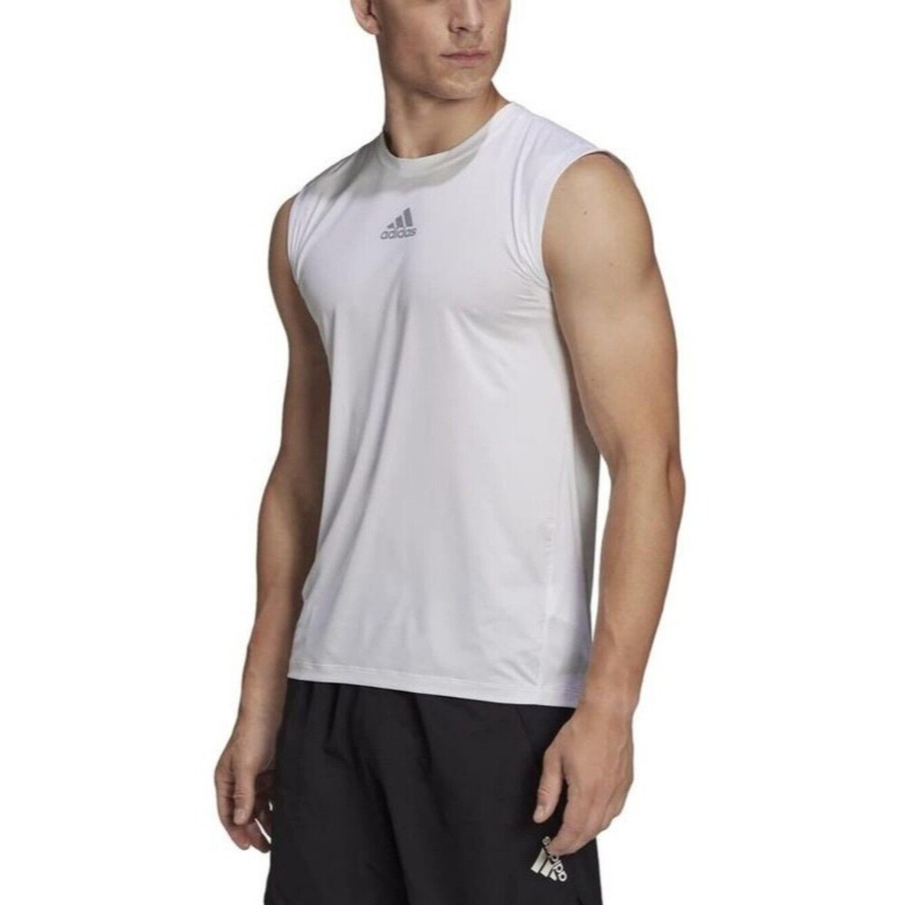 Adidas Primegreen Techfit Muscle Shirt / Tank Top - Size 2XL Mens - White